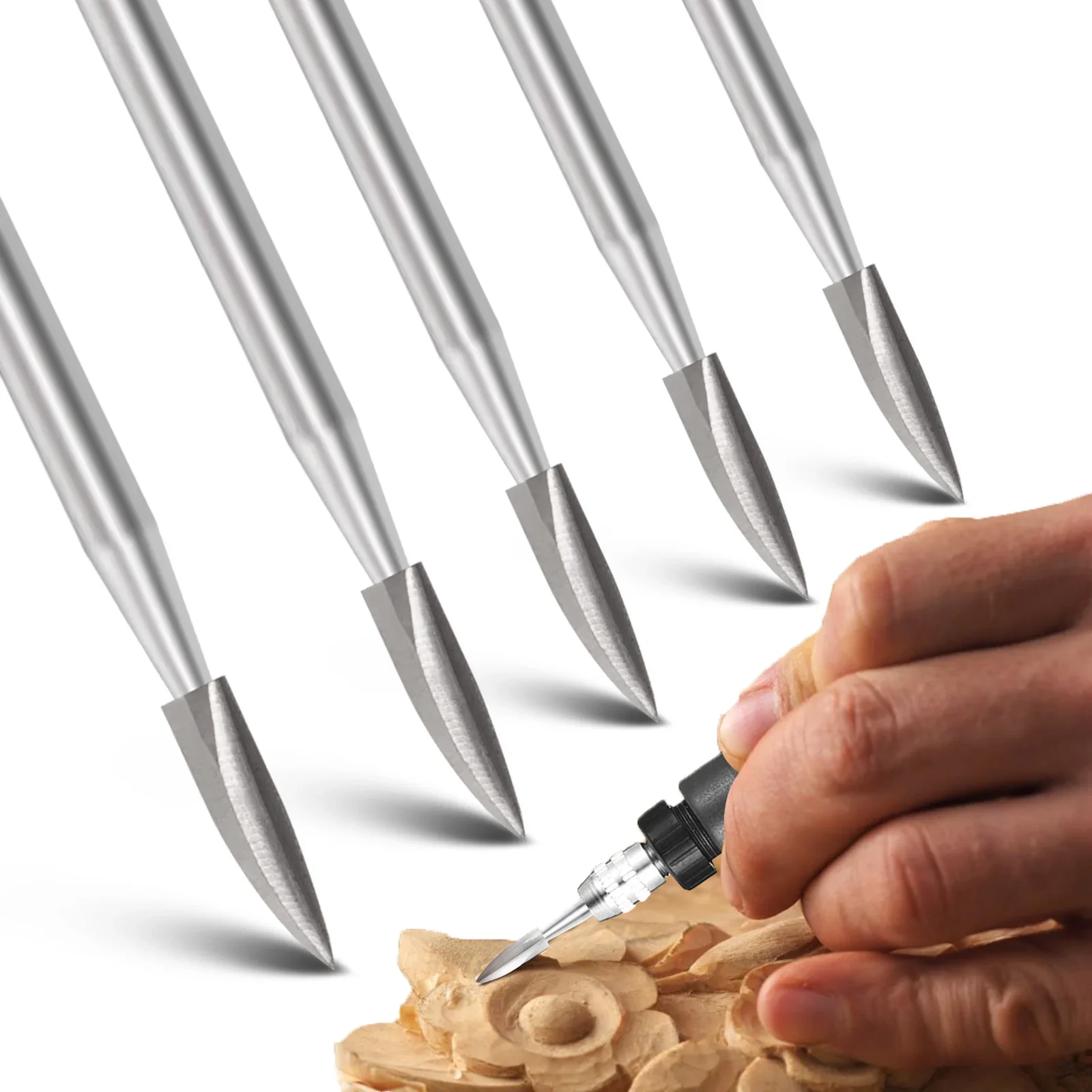 Chisel Set Wood - 5 Pcs Rotary Tool Wood Carving