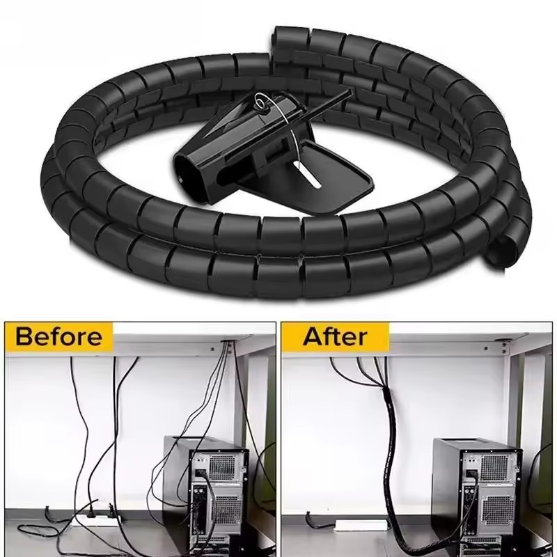 Tools Youtube - 2M Flexible Spiral Cable Wire Protector