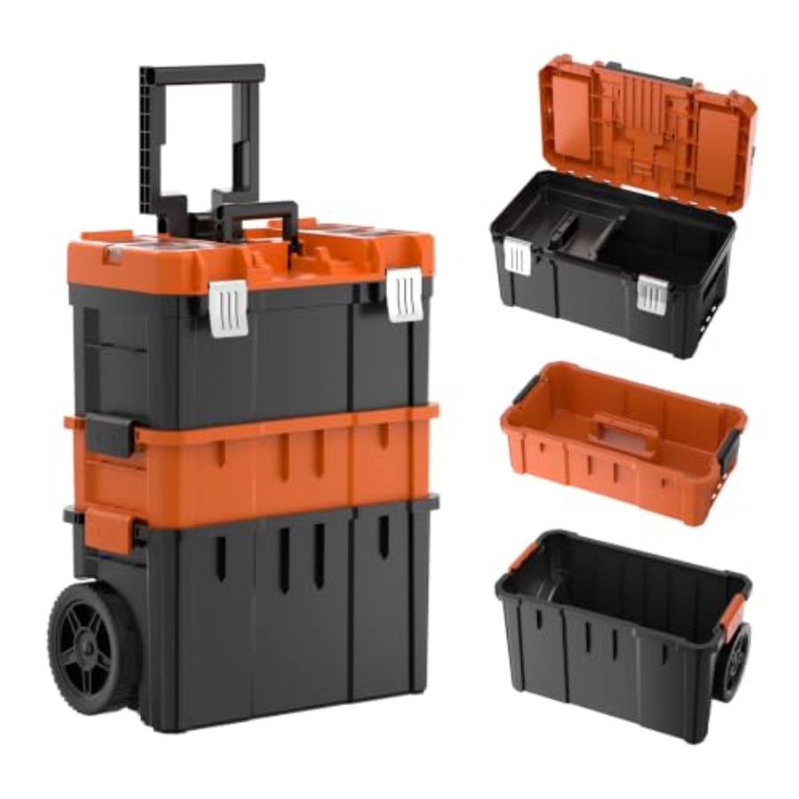 Tools Use In The Workshop - Rolling Tool Box with Wheels, 3
