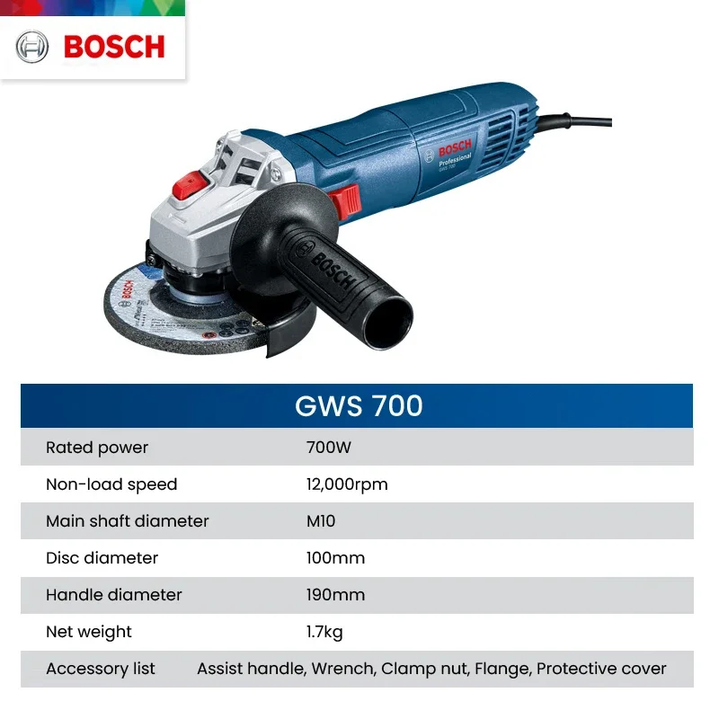 Bosch GWS 700 Angle Grinder Wi - Workshop Tools And Equipment review and price