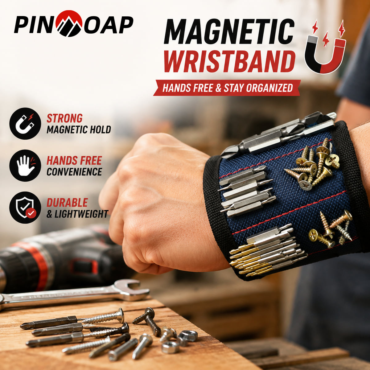 PINMOAP Magnetic Tool Wristban - Mini Workshop Tools review and price