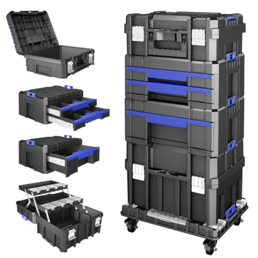 5 Tier Stackable Tool Box with - Tools Use In The Workshop review and price