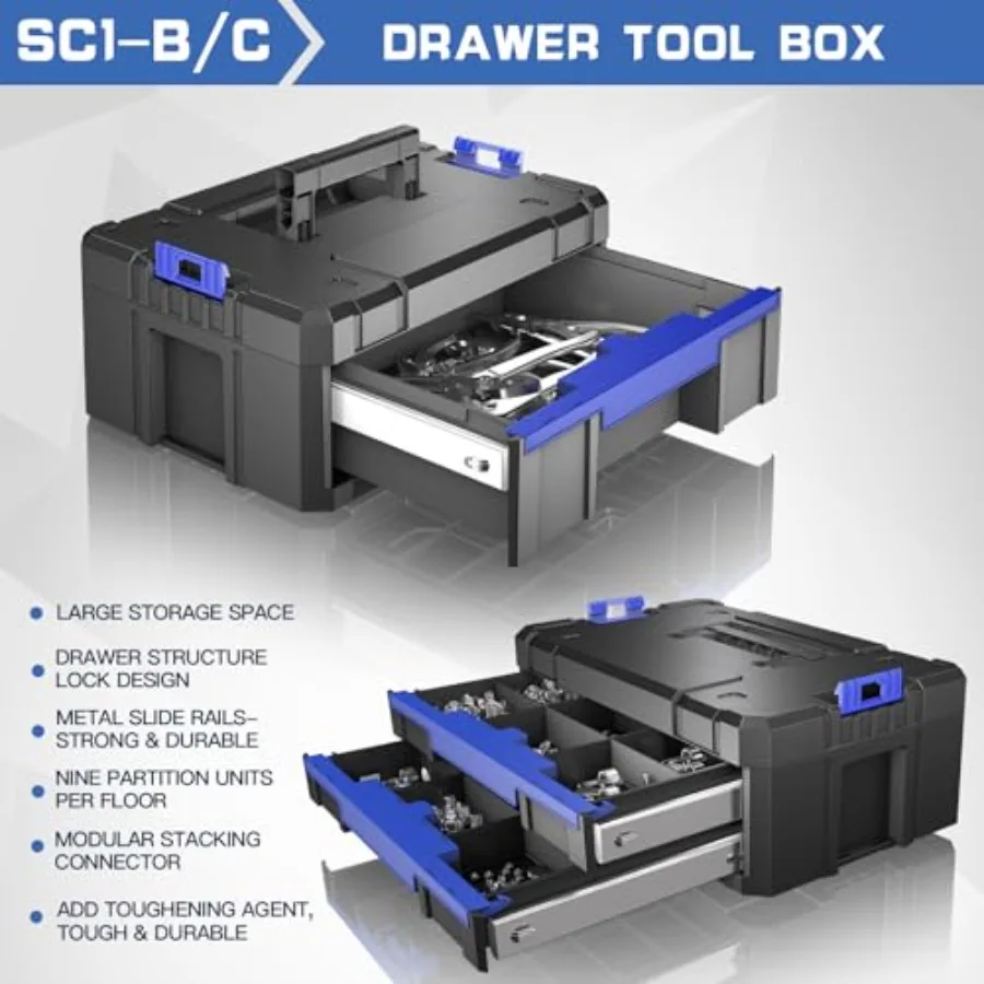 5 Tier Stackable Tool Box with - Tools Use In The Workshop review and price