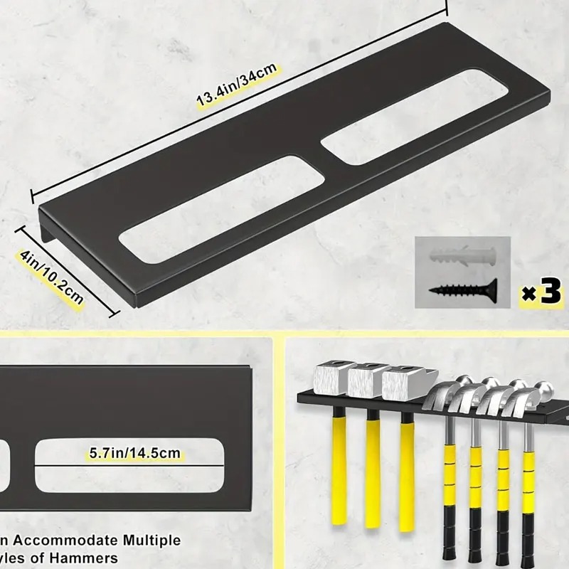 Wall Mounted Metal Tool Hanger - Workshop Tools Hammer review and price