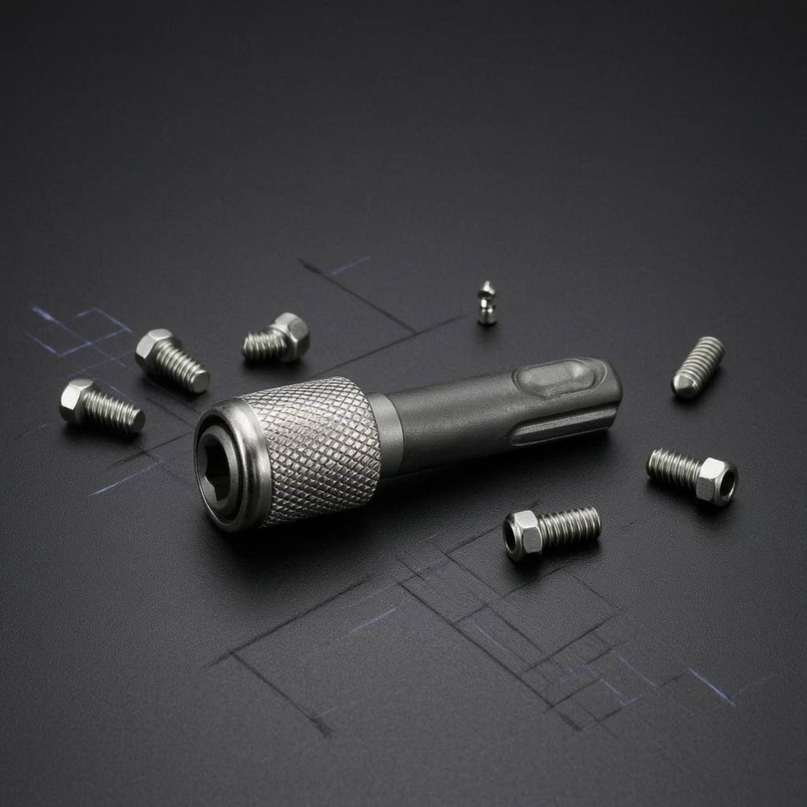 Hex Shank Socket Adapter Knurl - Tools & Workshop Equipment review and price