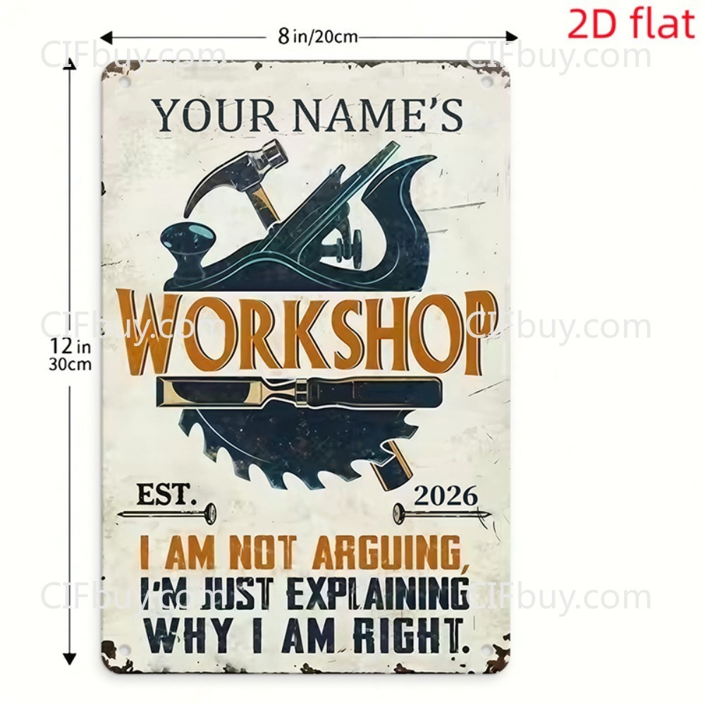 2D Flat Custom Name Workshop C - Tools Name In Workshop review and price
