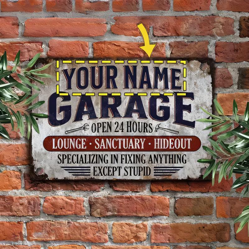Customizable Your Name Garage  - Tools Name In Workshop review and price